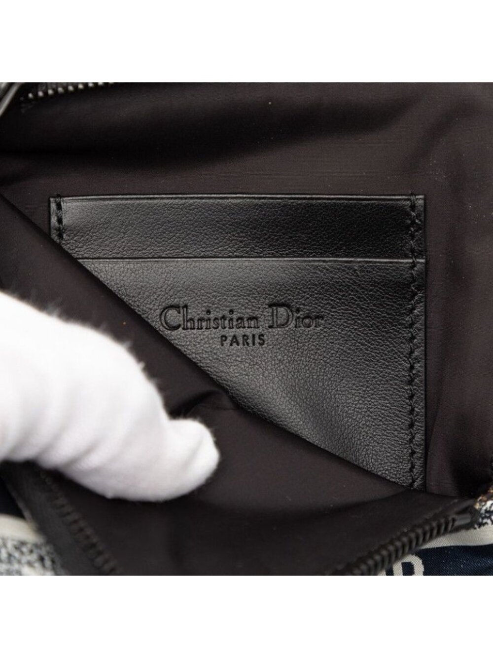 Dior Label Multifunction Toile de Jouy Pouch White Navy Black - Picture 5 of 7